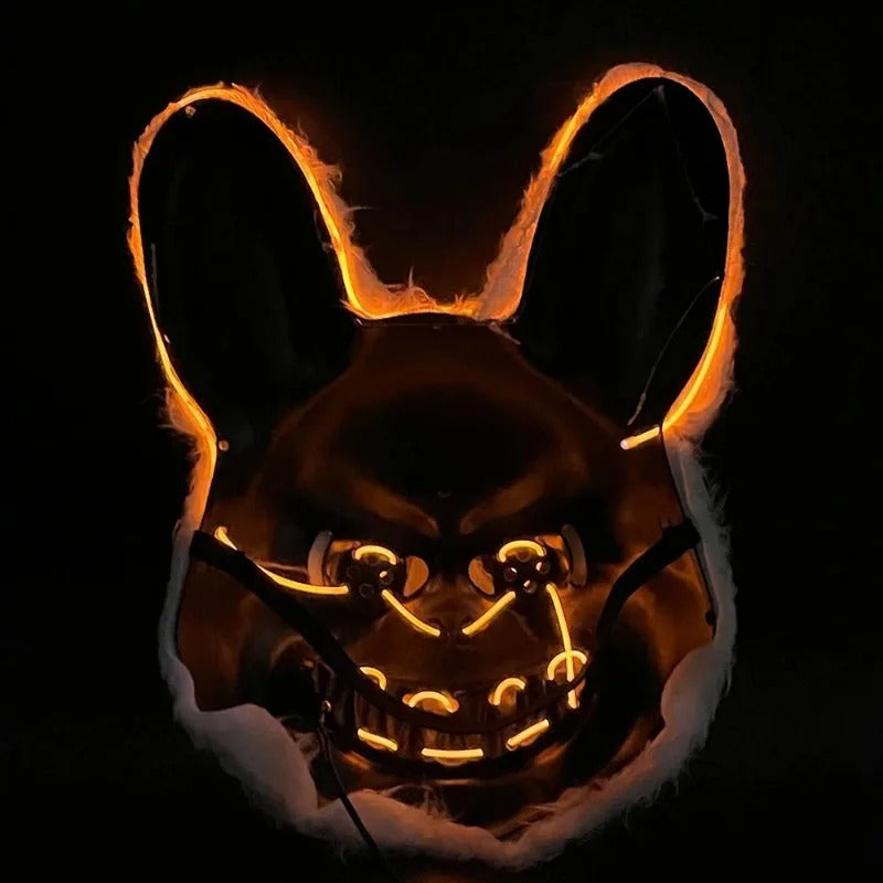 "Máscara LED de Oso, Conejo o la purga para Fiestas y Halloween