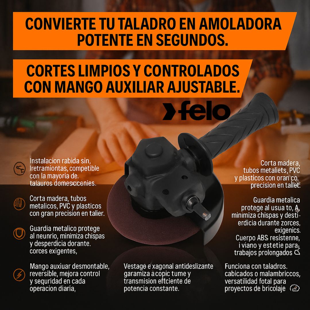 ADAPTADOR MULTIFUNCIONAL DE TALADRO A PULIDORA