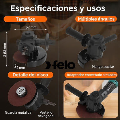 ADAPTADOR MULTIFUNCIONAL DE TALADRO A PULIDORA