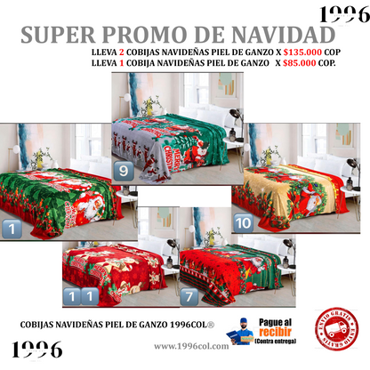 COBIJA NAVIDEÑA PIEL DE GANZO 1996COL® "Confort y diseño navideño"