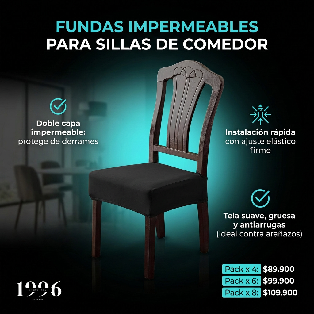 FUNDAS IMPERMEABLES PARA SILLAS DE COMEDOR