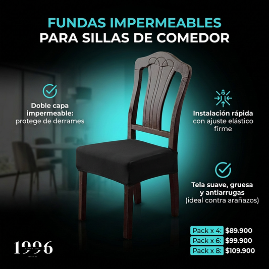 FUNDAS IMPERMEABLES PARA SILLAS DE COMEDOR