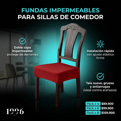 FUNDAS IMPERMEABLES PARA SILLAS DE COMEDOR
