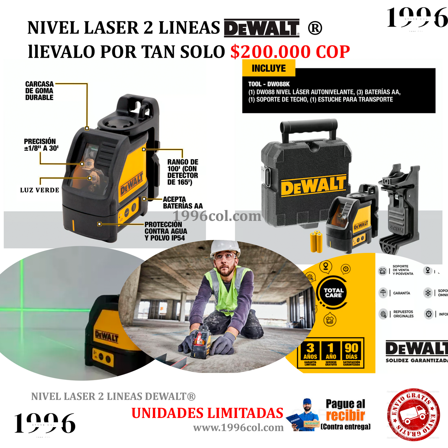 NIVEL LASER 2 LINEAS DEWALT®