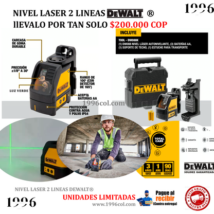 NIVEL LASER 2 LINEAS DEWALT®